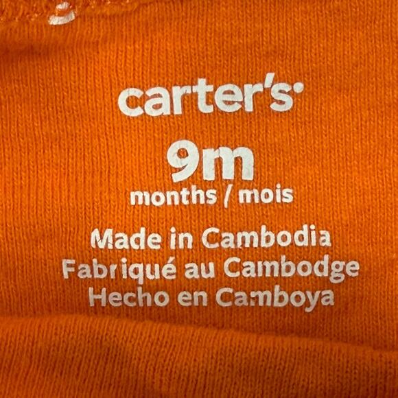 Carter’s Baby Girl 9M Orange Polka Dot Bodysuit & Stripe Pants Outfit Set - Picture 7 of 7